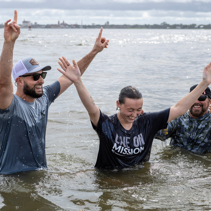 Beach baptism